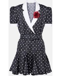 Rodarte - Polka Dot Silk Twill Minidress - Lyst