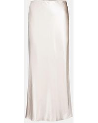 Dorothee Schumacher - Sense Of Shine Silk Satin Midi Skirt - Lyst
