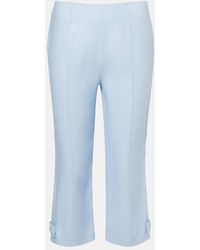 Posse - Harper Linen Capri Pants - Lyst