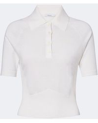 Givenchy - Cotton And Silk Polo Sweater - Lyst