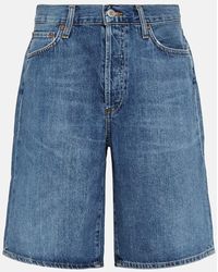 Agolde - Shorts Jort di jeans a vita bassa - Lyst