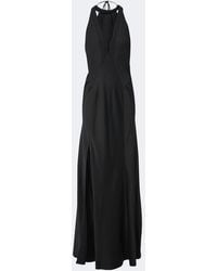 Victoria Beckham - Paneled Crepe Satin Gown - Lyst