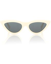 Celine Gafas de sol cat-eye de acetato - Blanco
