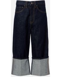KHAITE - Boyle Cropped Wide-Leg Jeans - Lyst