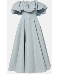 Markarian - Vestido Midi Marlowe De Tafetan - Lyst