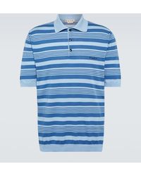 Marni - Striped Cotton Polo Shirt - Lyst