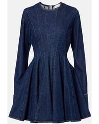 Sportmax - Vestido Corto Aereo De Denim - Lyst