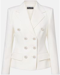 Dolce & Gabbana - Double-Breasted Wool-Blend Blazer - Lyst