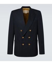 Valentino - Double-Breasted Virgin Wool Blazer - Lyst