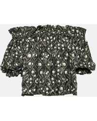 Agua Bendita - Urucu Perla Off-Shoulder Blouse - Lyst