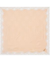 Chloé - Embellished Lace-Trimmed Silk Jacquard Scarf - Lyst