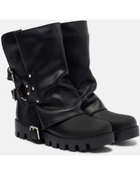 Dolce & Gabbana - Leather Biker Boots - Lyst