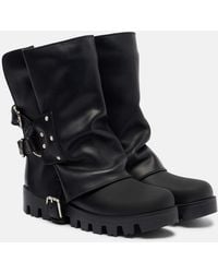 Dolce & Gabbana - Leather Biker Boots - Lyst