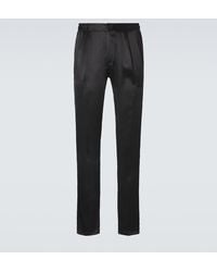 Rubinacci - Reversible Silk Straight Pants - Lyst