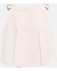 Brunello Cucinelli - Pleated Linen Blend Skirt - Lyst