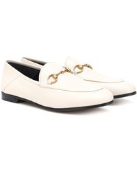 Gucci Brixton Collapsible Leather Loafers - White