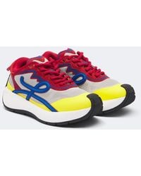 Loewe - Pogo Colorbocked Mesh-Trimmed Sneakers - Lyst