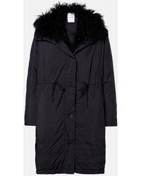 Yves Salomon - Daunenmantel Mit Shearling - Lyst