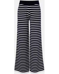 Jardin Des Orangers - Striped Cashmere Wide-Leg Pants - Lyst