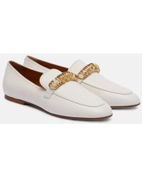 Tod's - Embellished Leather Loafers - Lyst