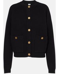 TOTEME - Wool Cashmere Hammered Button Cardigan - Lyst