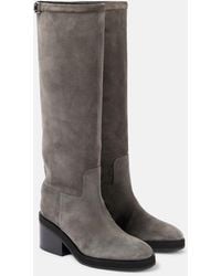 Jimmy Choo - Stiefel Yasmin 70 Aus Veloursleder - Lyst