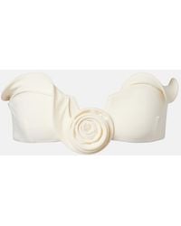 Magda Butrym - Floral-Applique Bikini Top - Lyst