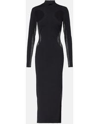 Stella McCartney - Miracle Mesh-Paneled Knitted Maxi Dress - Lyst