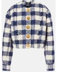 Balmain - Checked Tweed Jacket - Lyst