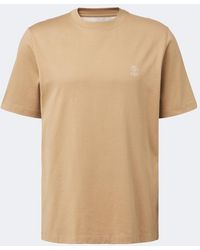 Brunello Cucinelli - Logo Cotton Jersey T-Shirt - Lyst