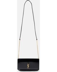 Saint Laurent - Cassandre Strap Leather Phone Case - Lyst