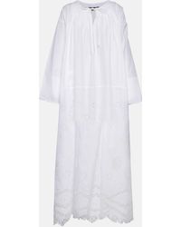 Nili Lotan - Nelya Embroidered Cotton Maxi Dress - Lyst
