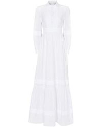 Erdem Vestido de novia Ulrica de gasa - Blanco