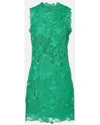 Monique Lhuillier - Floral Lace Minidress - Lyst