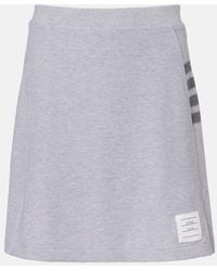 Thom Browne - 4-Bar Cotton Miniskirt - Lyst