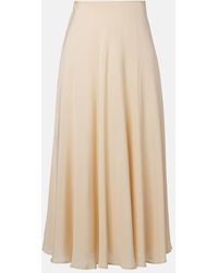 Loro Piana - Erika Silk Midi Skirt - Lyst
