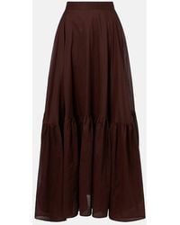 Plan C - Falda Larga De Organza De Algodon - Lyst