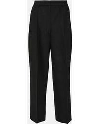 TOTEME - High-Rise Cropped Straight Pants - Lyst