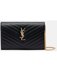 Saint Laurent - Cassandre Matelasse Leather Wallet On Chain - Lyst