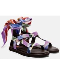 Missoni - Maud Chevron Twill Sandals - Lyst