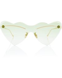 Loewe Heart-shaped Metal Sunglasses in Pink | Lyst