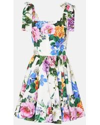 Dolce & Gabbana - Floral Print Dress - Lyst
