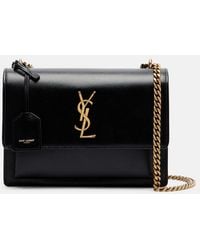 Saint Laurent - Schultertasche Sunset Medium Aus Leder - Lyst