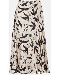 Altuzarra - Elton Printed Silk Midi Skirt - Lyst