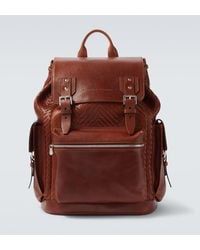 Brunello Cucinelli - City Leather Backpack - Lyst