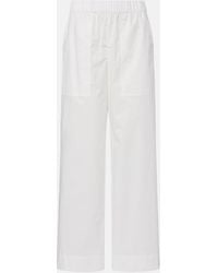 Jonathan Simkhai - Arden Cotton-Blend Wide-Leg Pants - Lyst