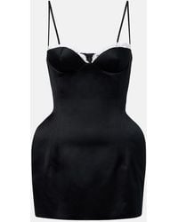 Magda Butrym - Crochet-Trimmed Cotton Bustier Dress - Lyst