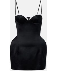 Magda Butrym - Crochet-Trimmed Cotton Bustier Dress - Lyst