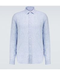 Orlebar Brown - Giles Linen Long-sleeved Shirt - Lyst