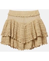Isabel Marant - Olzea Beaded Crochet Cotton-Blend Shorts - Lyst